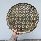 Round Florentine wooden tray