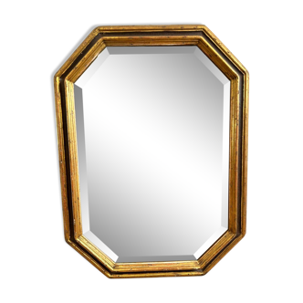 Grand miroir octogonal doré - 446008