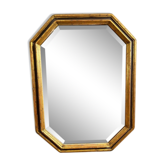 Large golden octagonal mirror - 446008