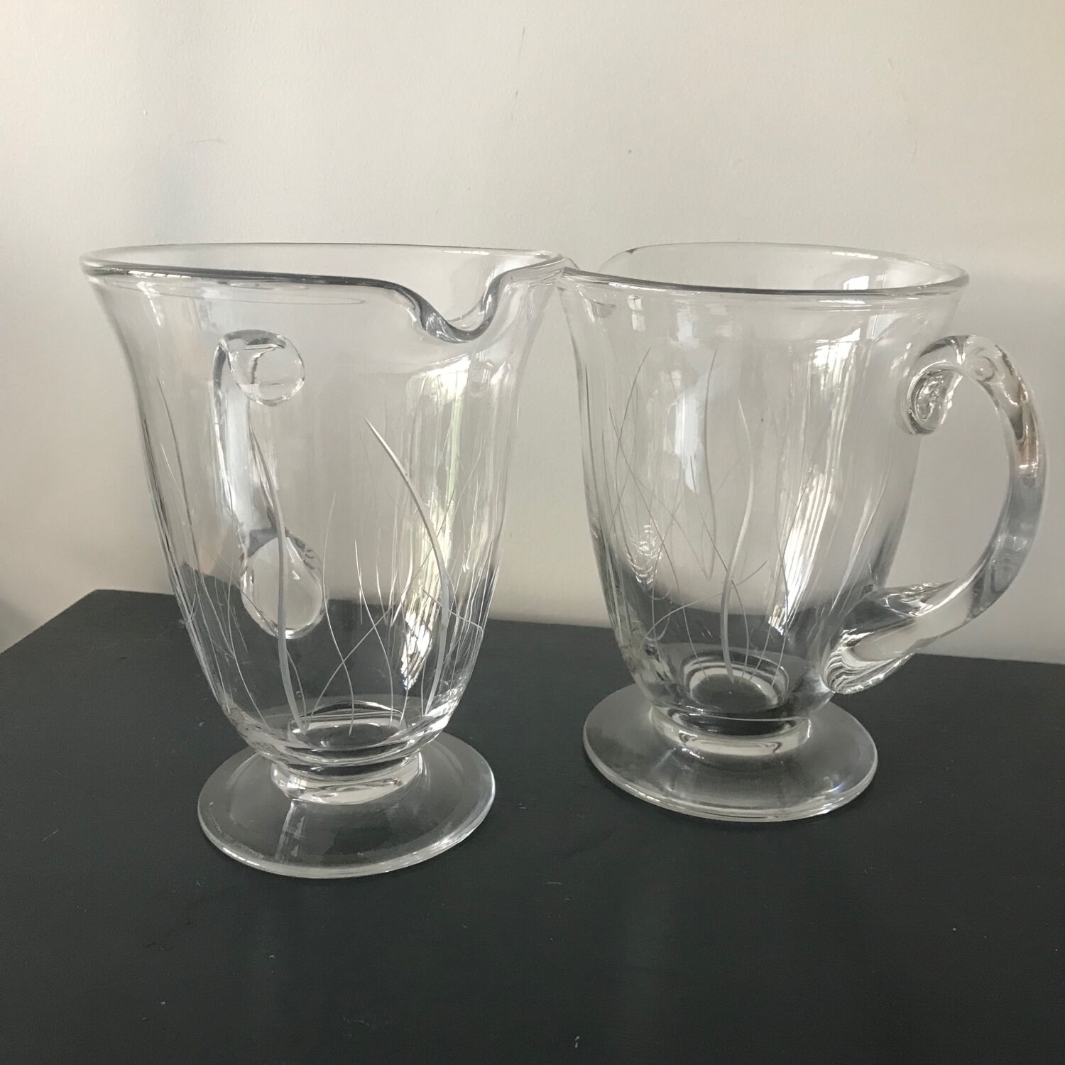 Pair of daum pitchers