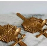 Appliques Vintage en Bronze "Couteau En Étoile du Nord"