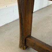 Old farmhouse table in solid oak, 1 drawer, France