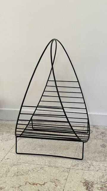 Magazine rack vintage log holder