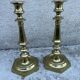 Pair of candlesticks, antique solid brass candlestick