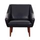 Leather armchair, danish design, 1970s, production: denmark
