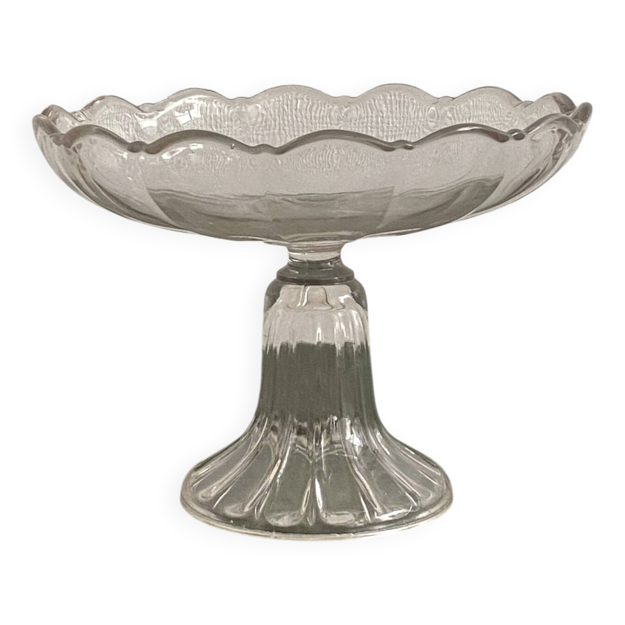 Glass fruit bowl
