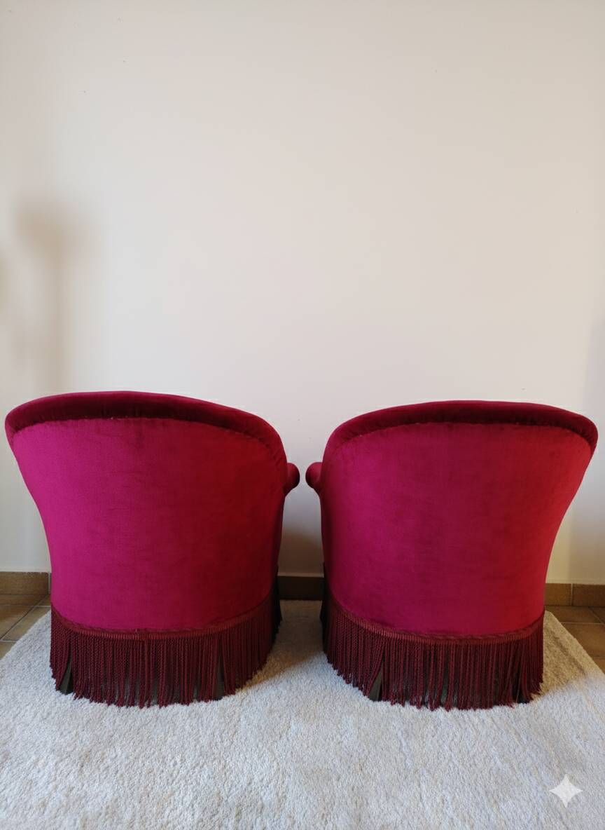 Pair of toadstool armchairs, 1950s