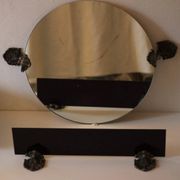 ensemble de salle de bains miroir rond et etagere