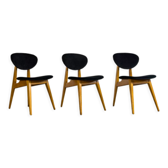 Set de 3 chaises par Juliusz Kędziorek 1960's