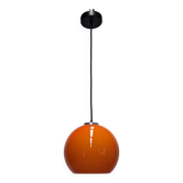 Orange opaline ball pendant light, 60s/70s