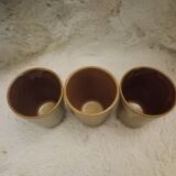 Tasses à café en grès irisées vintage