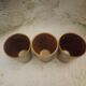 Vintage Iridescent Stoneware Coffee Mugs