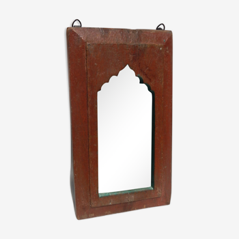 Miroir patine marron teck 25x44cm