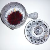 Cassolette style black and grey lava