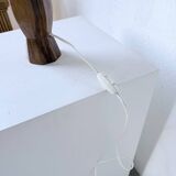 Brutalist walnut table lamp 1950