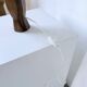 Brutalist walnut table lamp 1950