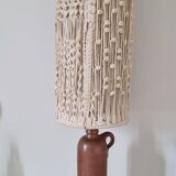 Gres and macramé lamp