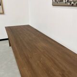Table de ferme "Dark Brown" en chêne massif 300 X 90 cm