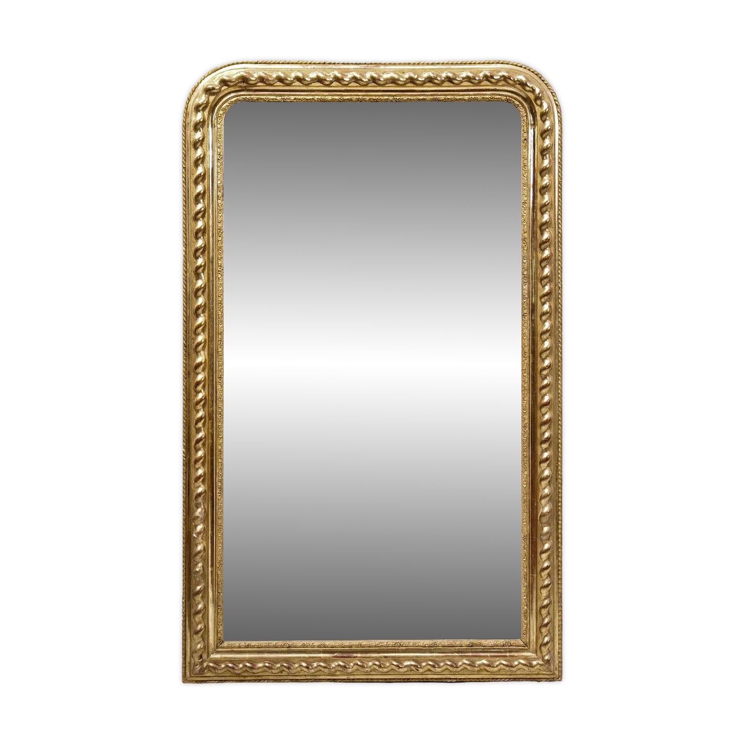 Louis-Philippe mirror with a geometric scalloped frame