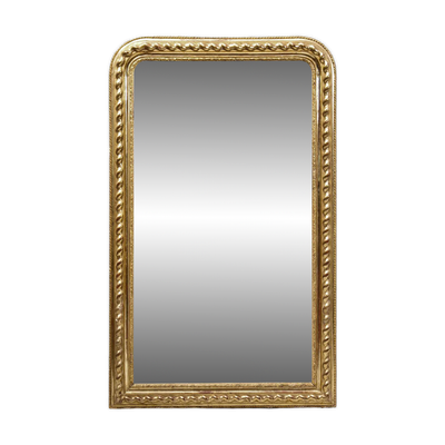 Miroir Louis-Philippe à cadre festonné géométrique
