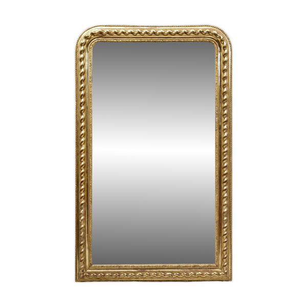 Miroir Louis-Philippe à cadre festonné géométrique