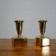 Pair Scandinavian brass candlesticks L125 by Hans-Agne Jakobsson Markaryd 1960