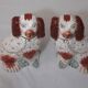Paire de chiens faience - staffordshire
