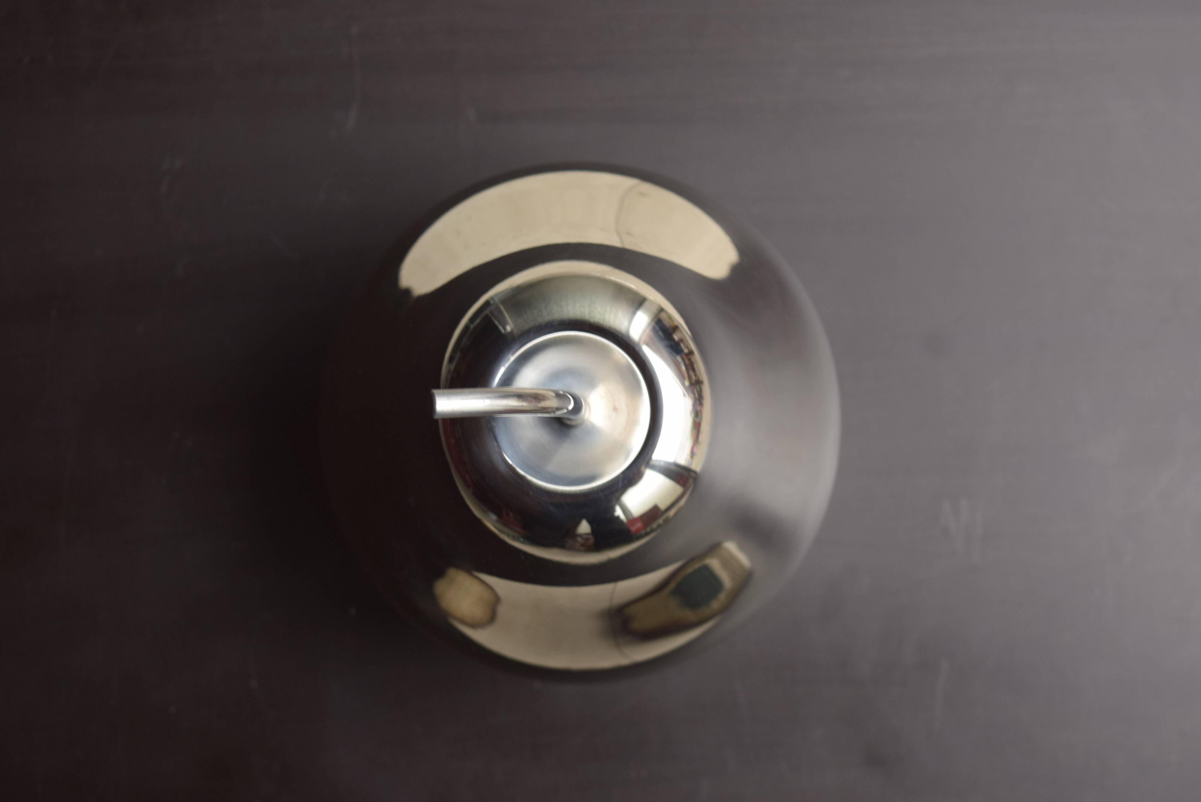 Pear ice bucket in chrome metal 1970