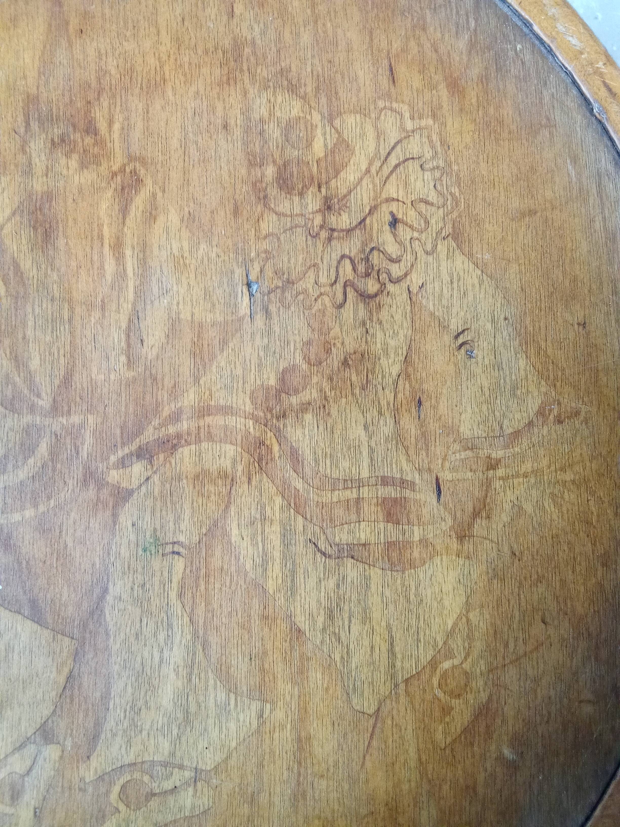 Old small Fischel children's chair with Pierrot decor