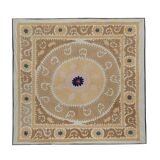Hand knotted rug, vintage Turkish rug 144x151 cm