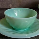 Six opaline cups