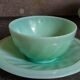 Six opaline cups