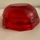 Murano red glass octagonal ashtray 1960