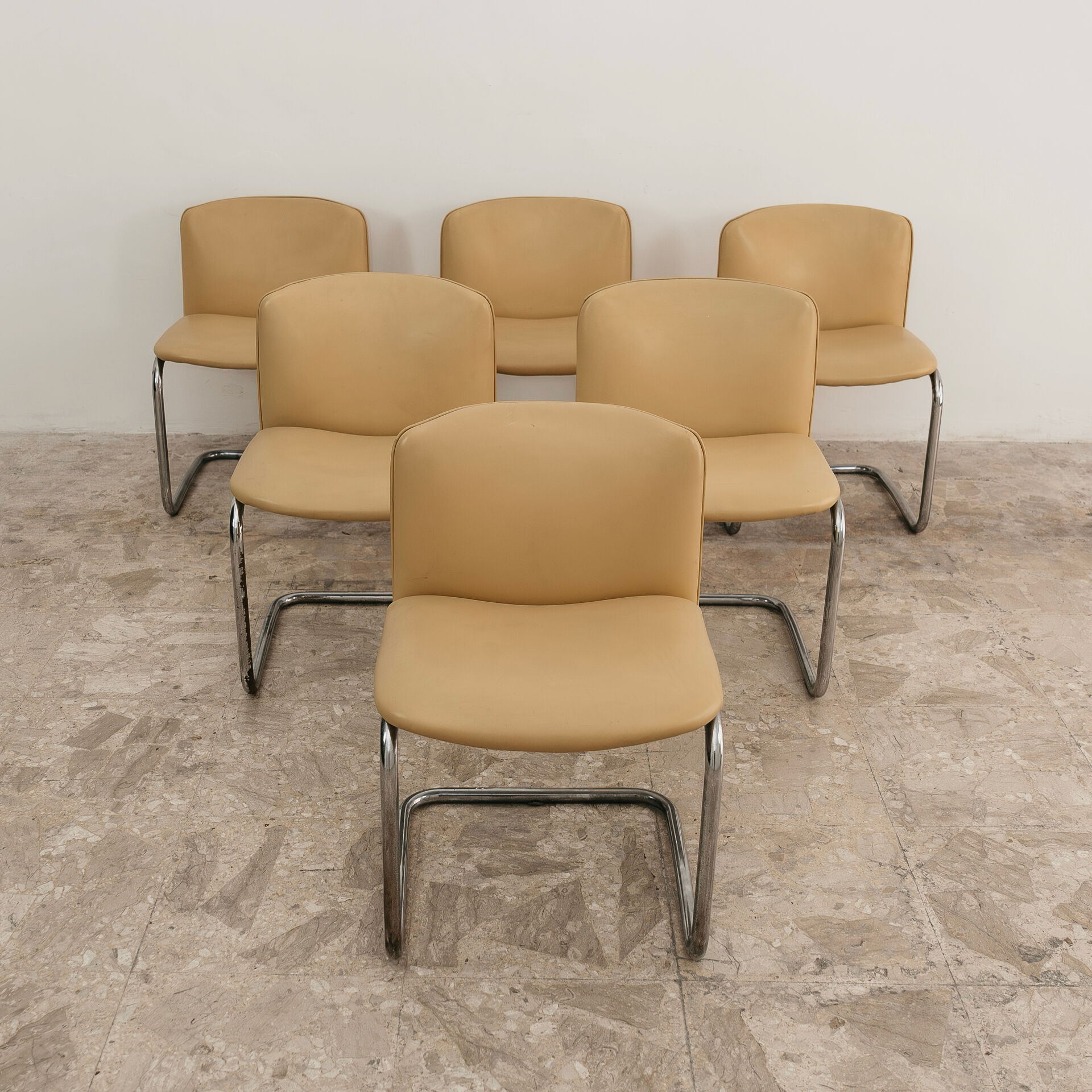 Set Da 6 Poltroncine Design Bauhaus Anni 70 Vintage Modernariato