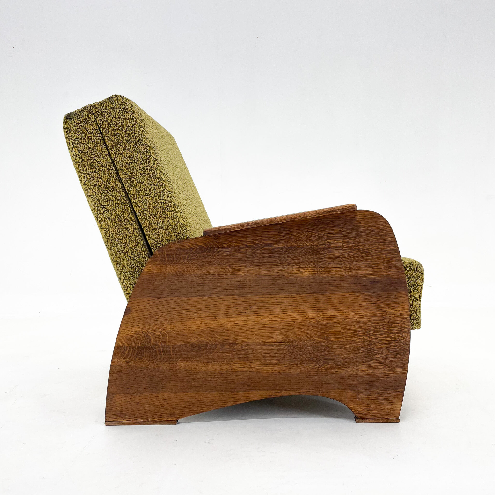 1960s armchair convertible to daybed, czechoslovakia