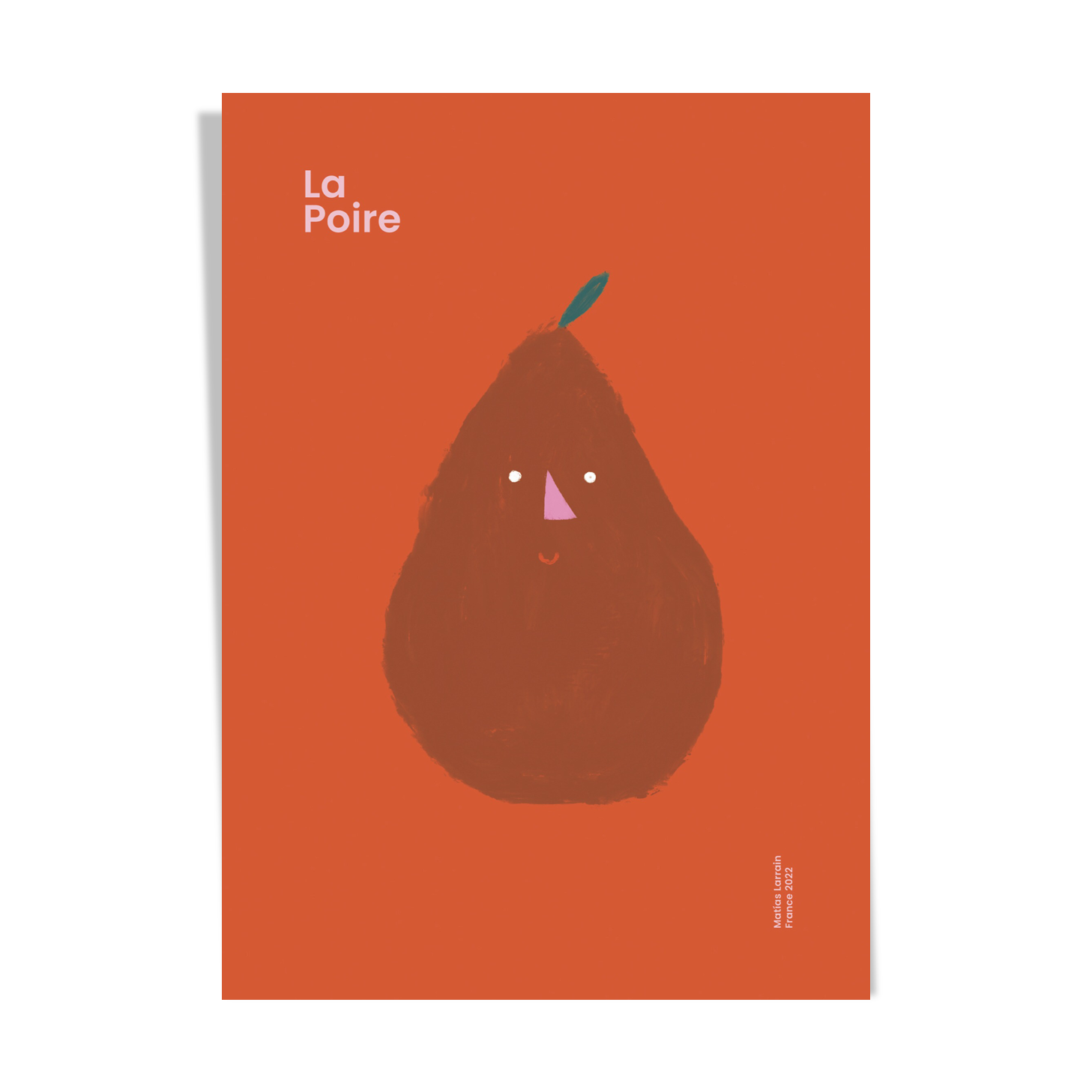 Minimalist pear face wall display 30cmX40cm