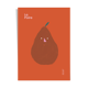 Minimalist pear face wall display 30cmX40cm