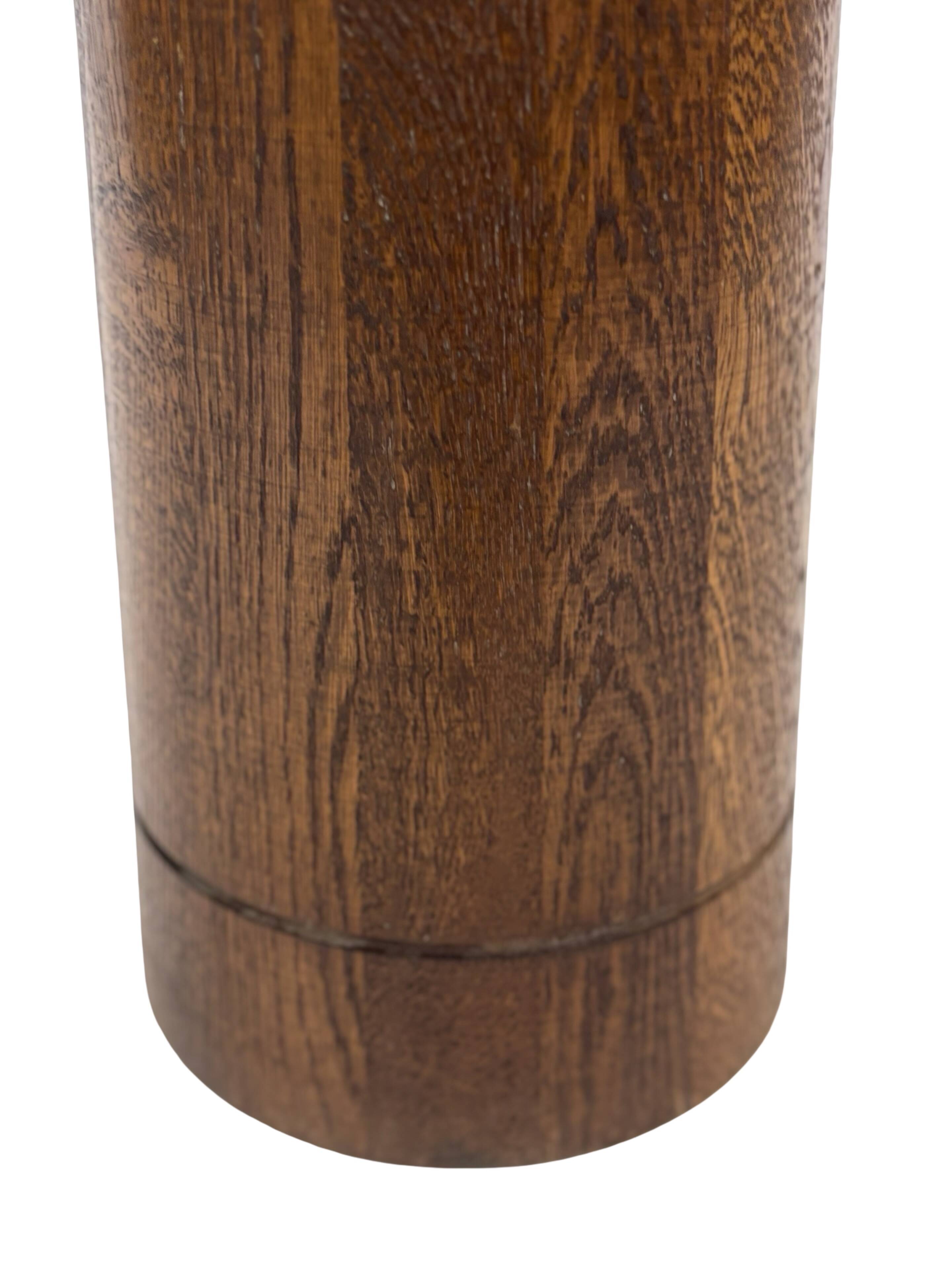 Vintage umbrella stand holder oak basket storage design 60's minimalist