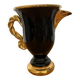 Ceramic jug Marius Giuge — black and gold decoration — Vallauris — 1950s