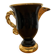Ceramic jug Marius Giuge — black and gold decoration — Vallauris — 1950s