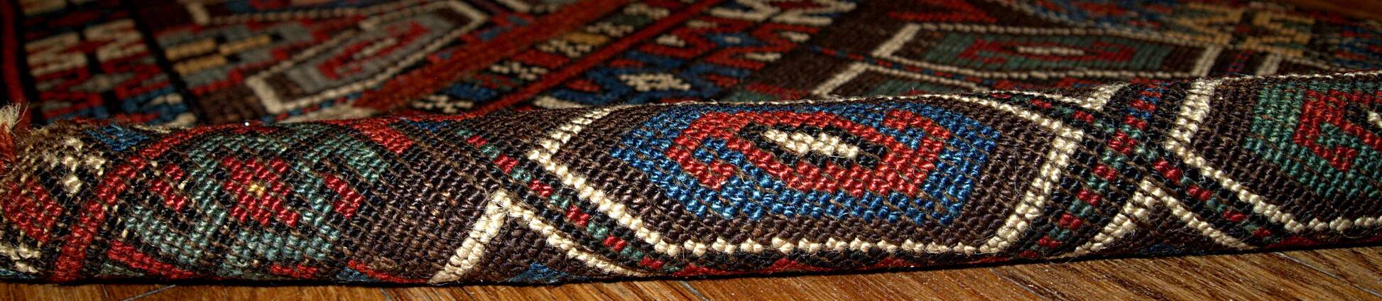 Handmade antique collectible Turkish Yastik rug 45cm x 91cm 1880s