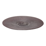 Postmodern Brown Scavo Glass Trinket Bowl or Centerpiece, Italy