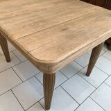 Art Deco Raw Solid Oak Table