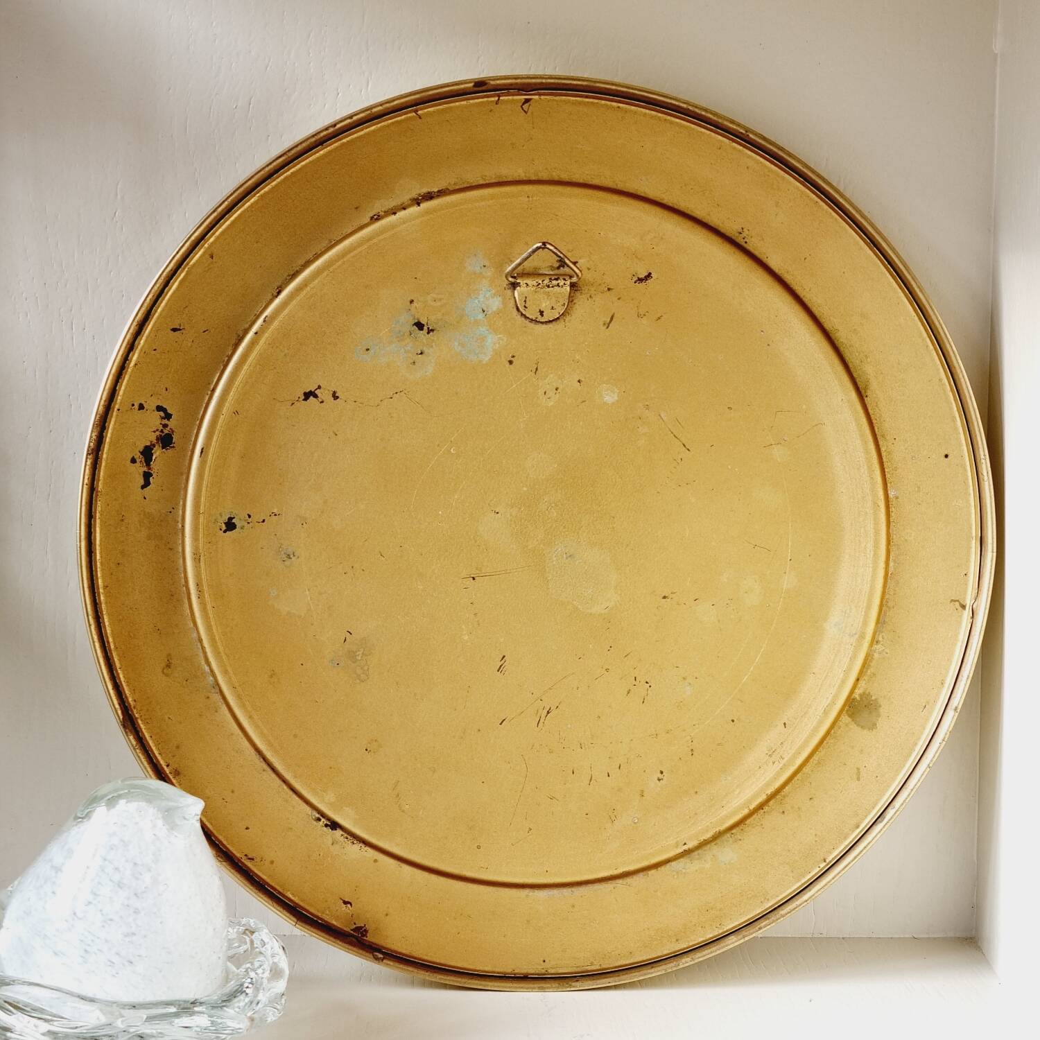 Brass witch's eye porthole mirror