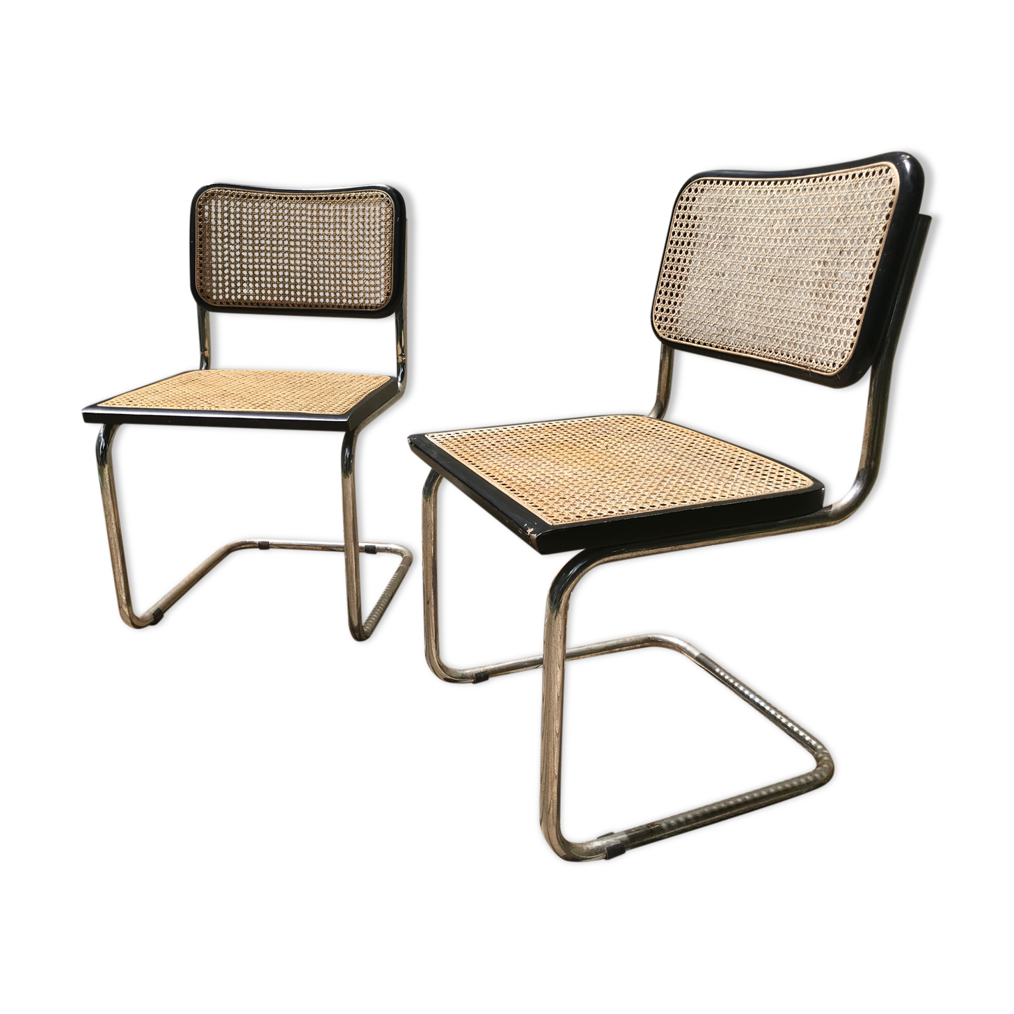 B32 Marcel Breuer Cesca chairs pair
