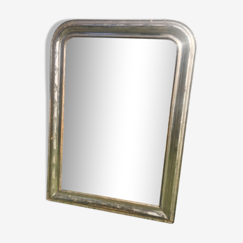 Miroir époque Louis Philippe feuille d’argent - 77x107cm