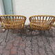 Paire de fauteuils rotin vintage