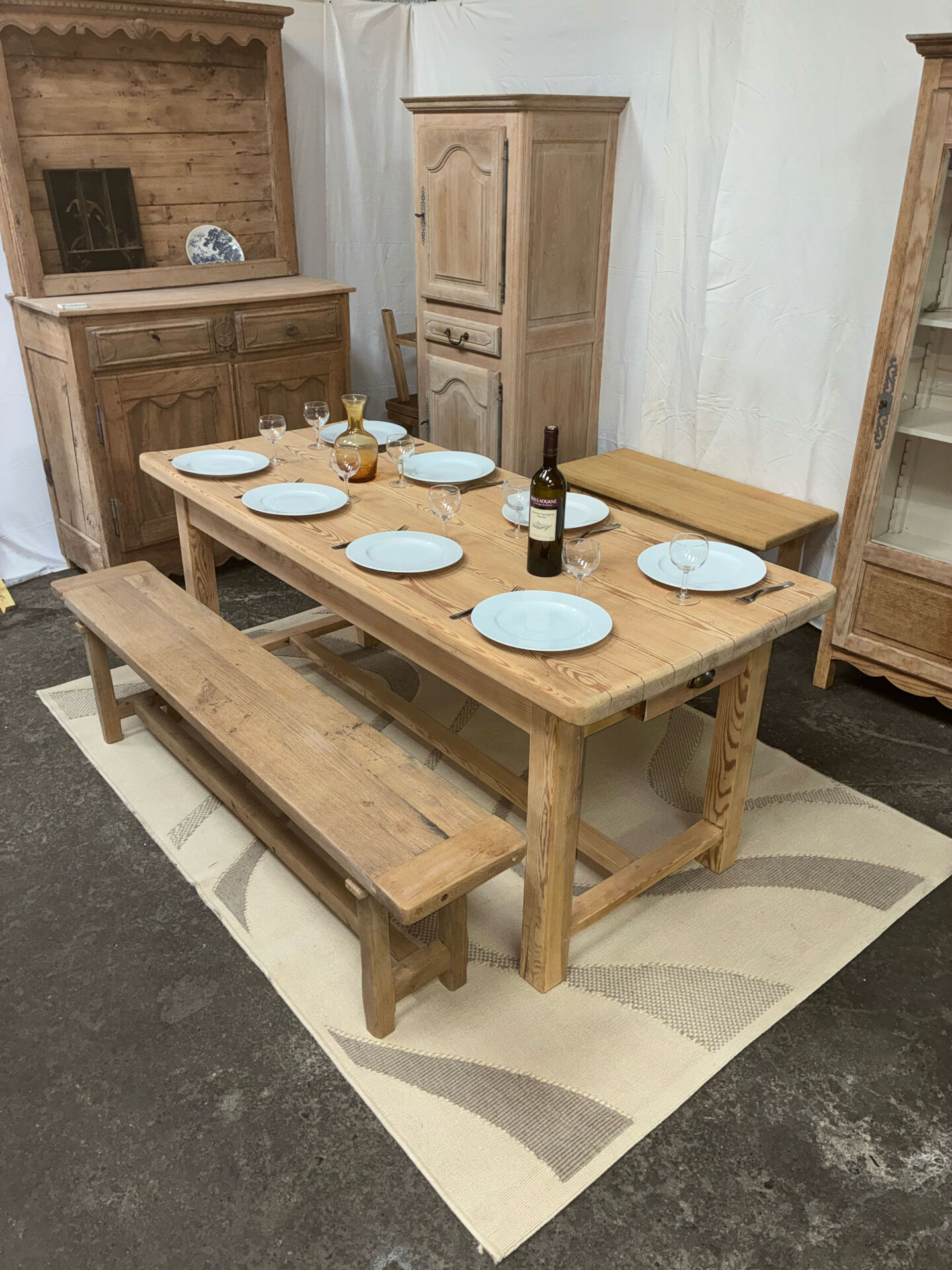Table de ferme en pin massif