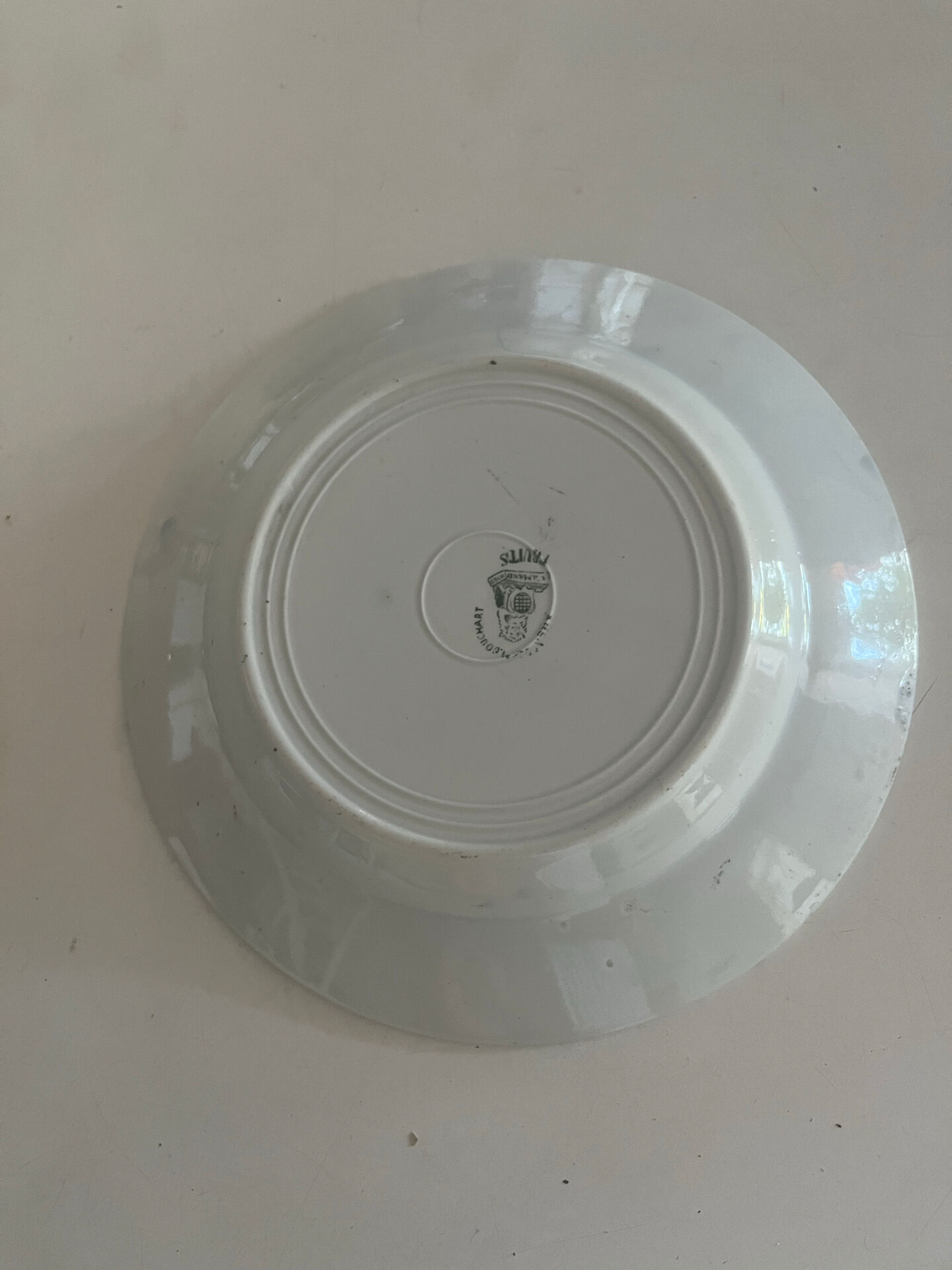 Set of 5 antique ironstone plates