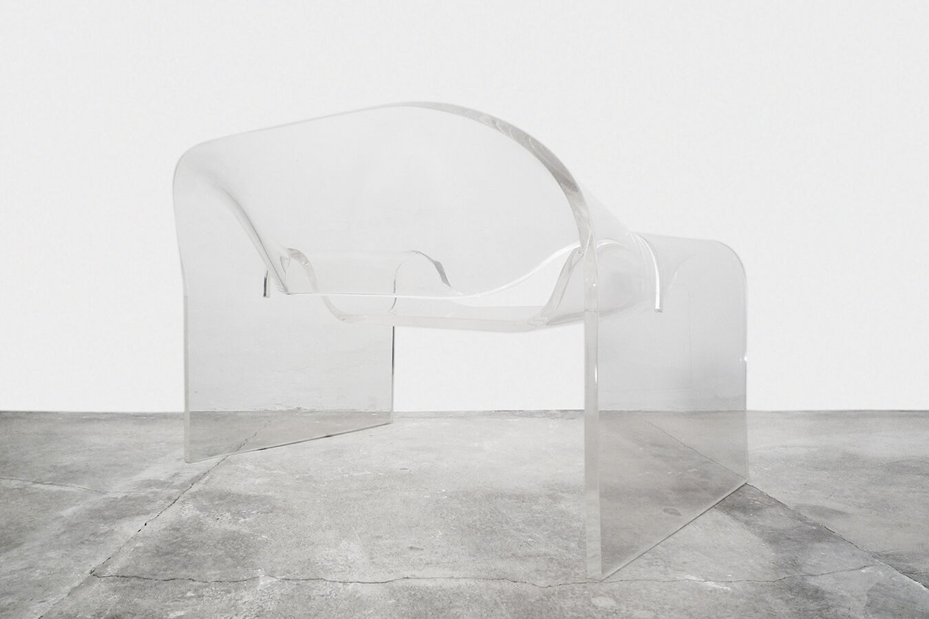 Sculptural acrylic armchair, 80